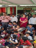 Distribution of foodgrain at Kalechiwadi Neral